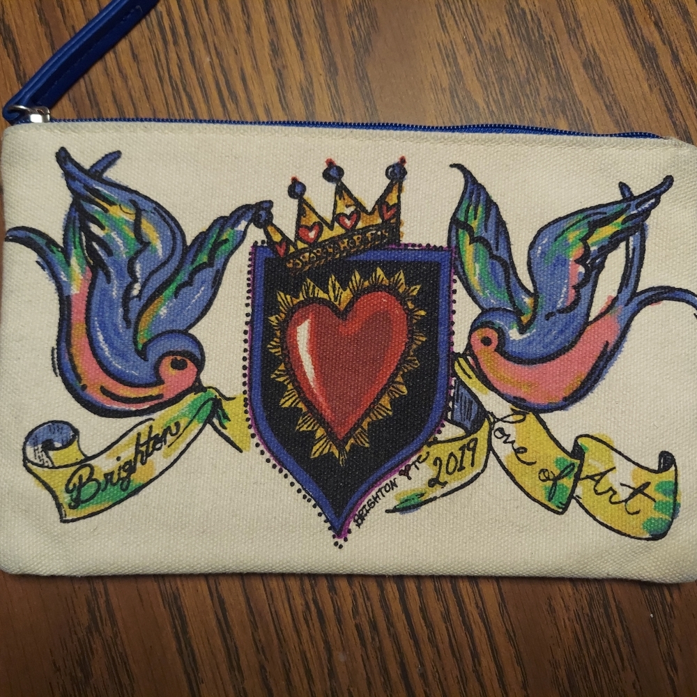 Brighton Zip Pouch BIRDS Hearts 2019 Love Of Art